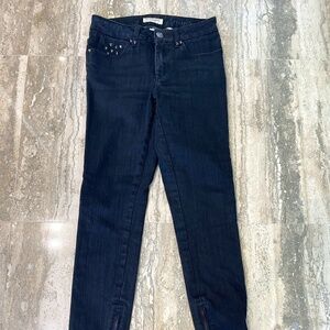 BURBERRY LONDON WOMAN BLACK DENIM WITH STUDDED DETAIL SZ 27
